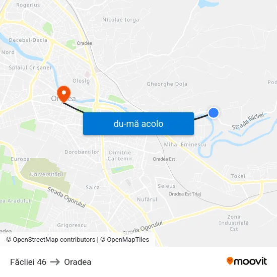 Harta de Făcliei 46 către Oradea