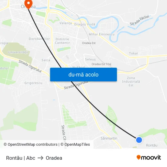 Harta de Rontău | Abc către Oradea