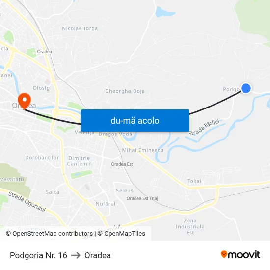 Harta de Podgoria Nr. 16 către Oradea