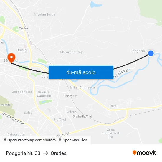 Harta de Podgoria Nr. 33 către Oradea