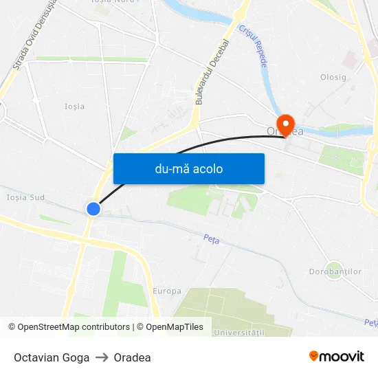 Harta de Octavian Goga către Oradea