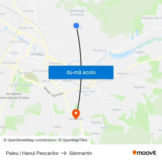 Harta de Paleu | Hanul Pescarilor către Sânmartin