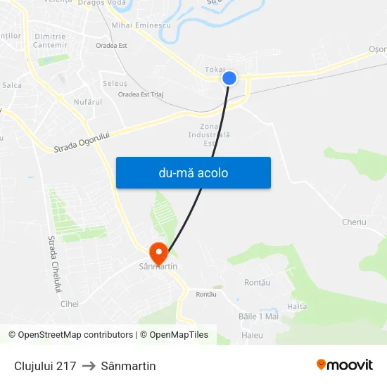 Harta de Clujului 217 către Sânmartin