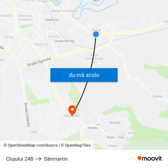 Harta de Clujului 248 către Sânmartin