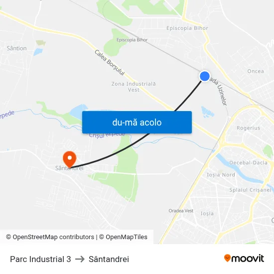 Harta de Parc Industrial 3 către Sântandrei