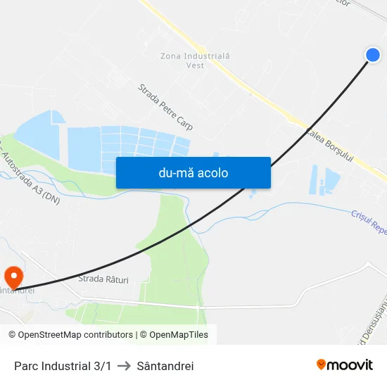 Harta de Parc Industrial 3/1 către Sântandrei