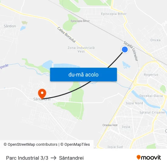 Harta de Parc Industrial 3/3 către Sântandrei