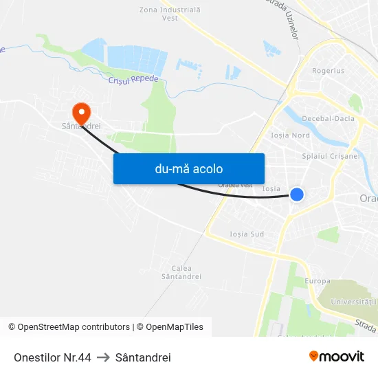 Harta de Onestilor Nr.44 către Sântandrei