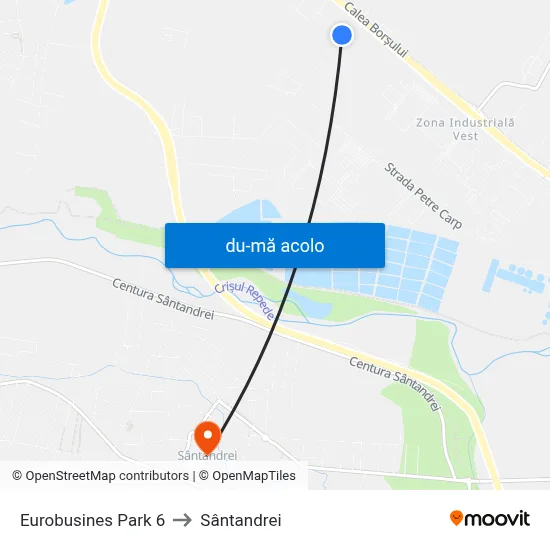 Harta de Eurobusines Park 6 către Sântandrei