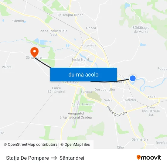 Harta de Mănăstirea Sfintei Cruci către Sântandrei