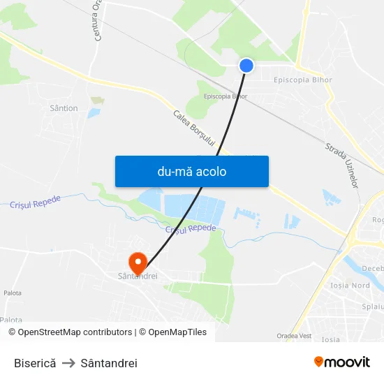Harta de Biserică către Sântandrei