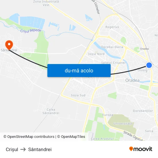 Harta de Crișul către Sântandrei