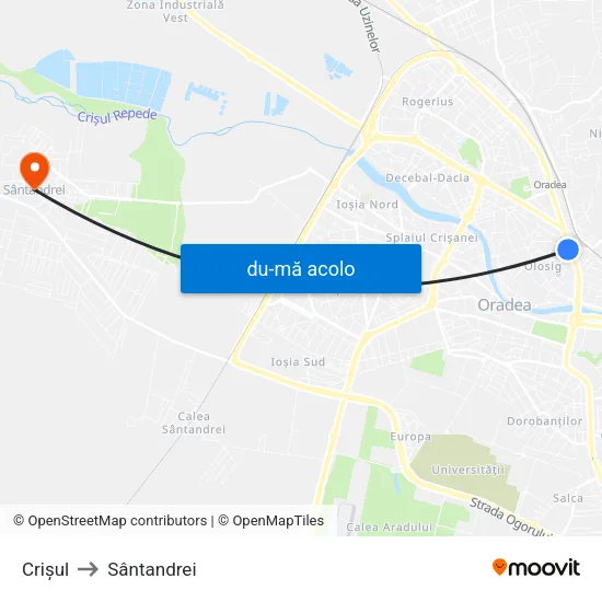 Harta de Crișul către Sântandrei