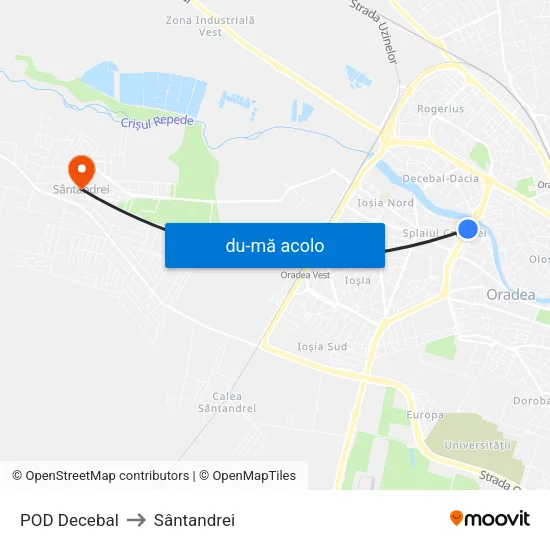 Harta de POD Decebal către Sântandrei