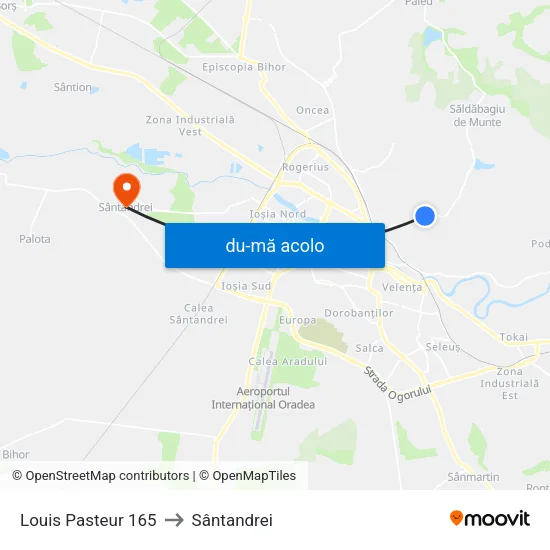 Harta de Louis Pasteur 165 către Sântandrei