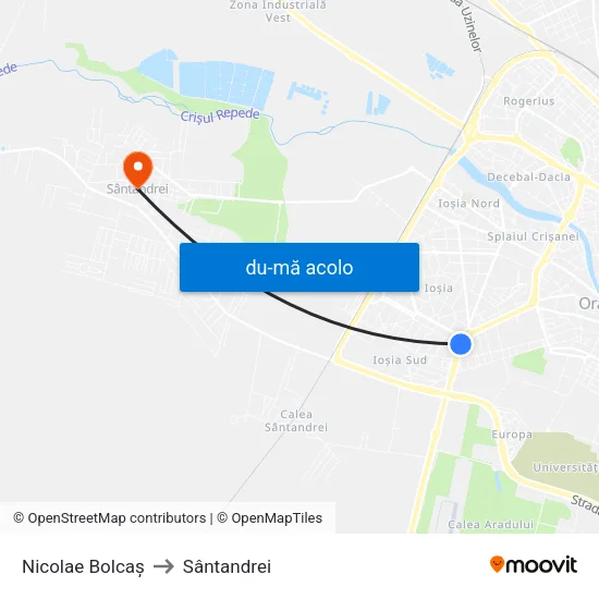 Harta de Nicolae Bolcaș către Sântandrei