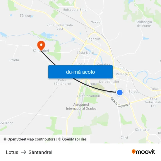 Harta de Lotus către Sântandrei