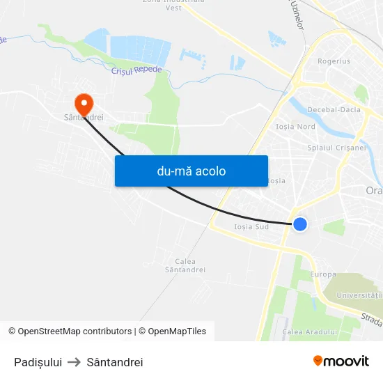 Harta de Padișului către Sântandrei