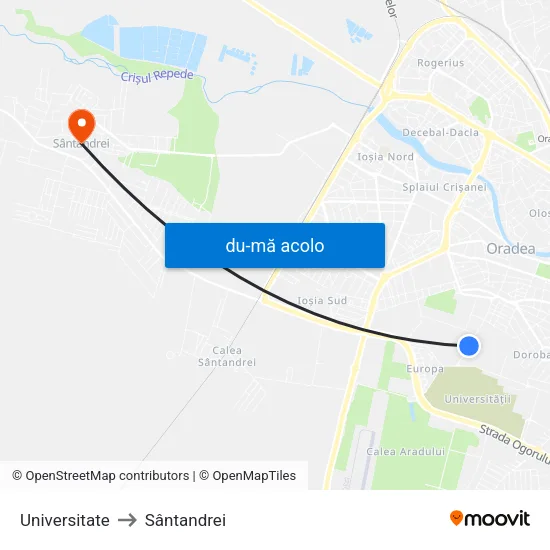 Harta de Universitate către Sântandrei