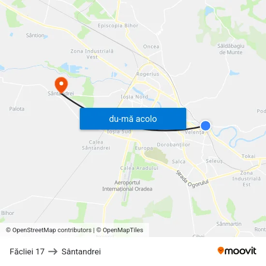 Harta de Facliei 12 către Sântandrei