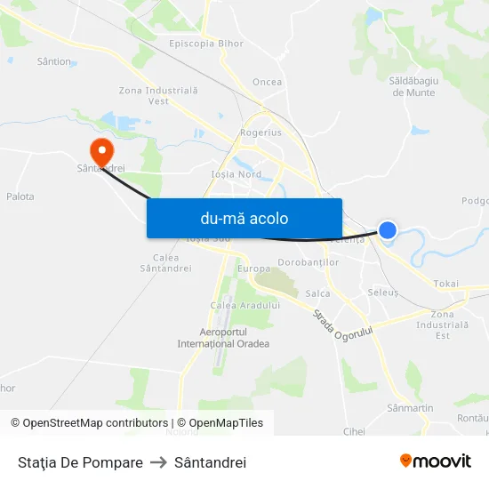 Harta de Mănăstirea Sfintei Cruci către Sântandrei