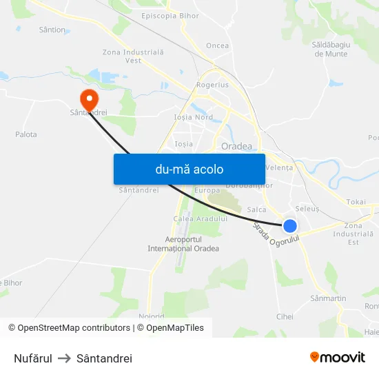 Harta de Nufărul către Sântandrei