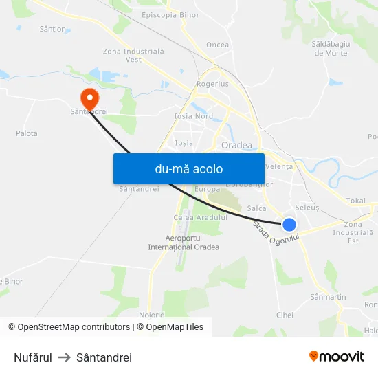 Harta de Nufărul către Sântandrei