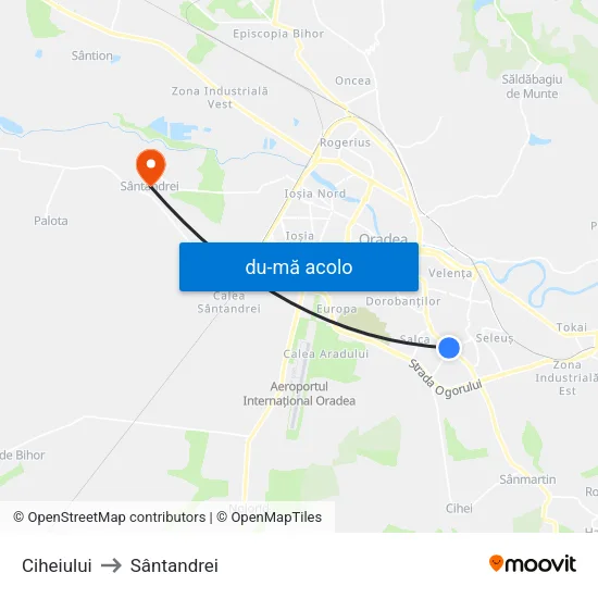 Harta de Ciheiului către Sântandrei