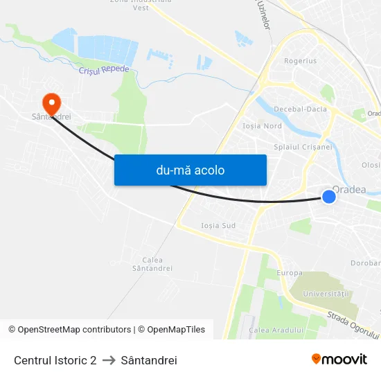 Harta de Centrul Istoric 2 către Sântandrei