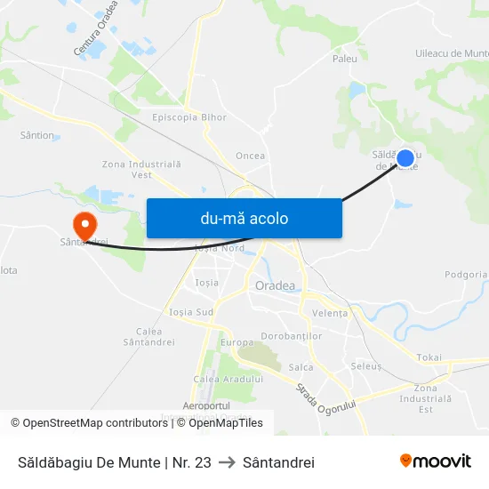 Harta de Săldăbagiu De Munte | Nr. 23 către Sântandrei