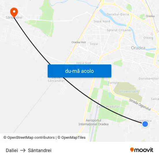 Harta de Daliei către Sântandrei