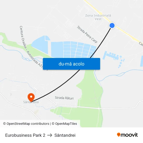 Harta de Eurobusiness Park 2 către Sântandrei