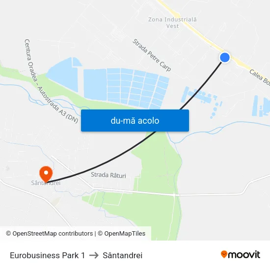 Harta de Eurobusiness Park 1 către Sântandrei