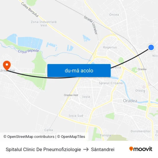 Harta de Spitalul Clinic De Pneumofiziologie către Sântandrei