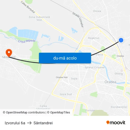 Harta de Izvorului 6a către Sântandrei