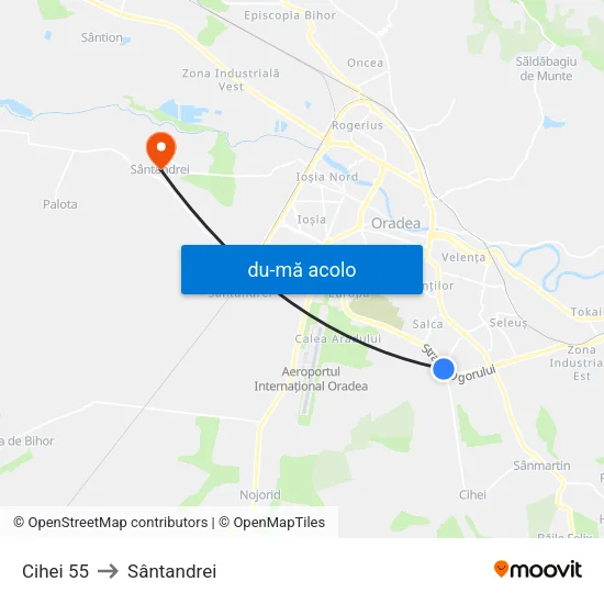 Harta de Ciheiului 55 către Sântandrei