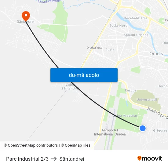 Harta de Parc Industrial 2/3 către Sântandrei