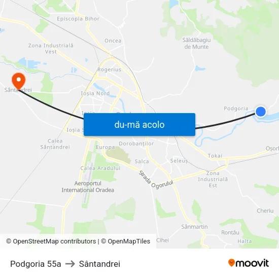 Harta de Podgoria 55a către Sântandrei