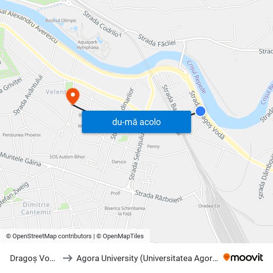 Harta de Dragoș Vodă către Agora University (Universitatea Agora)