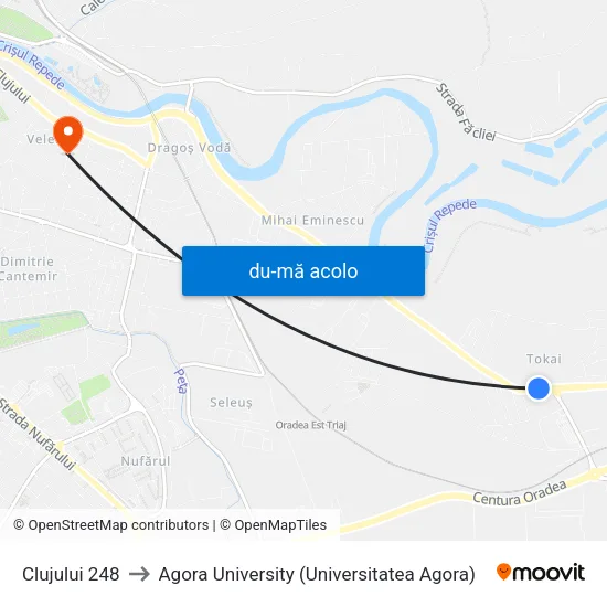 Harta de Clujului 248 către Agora University (Universitatea Agora)