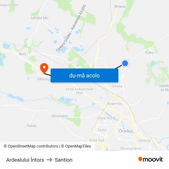 Harta de Ardealului Întors către Santion