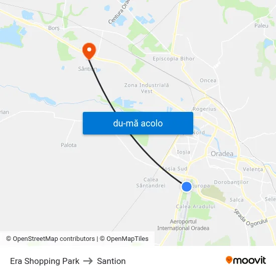 Harta de Era Shopping Park către Santion