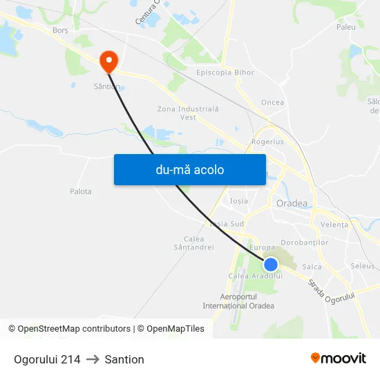 Harta de Ogorului 214 către Santion