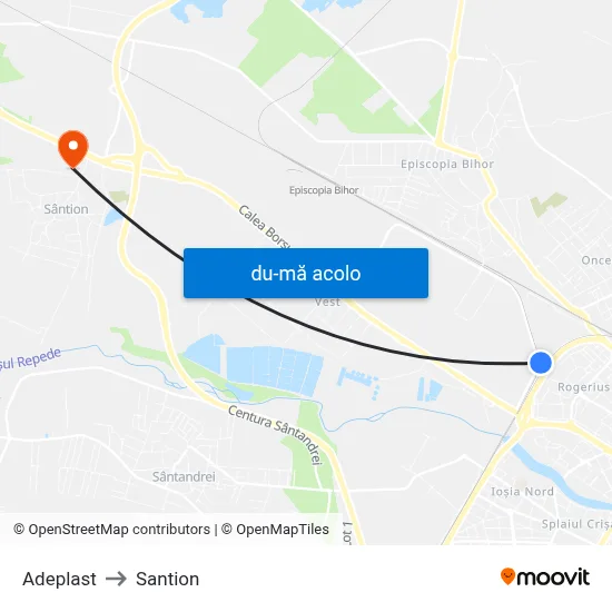 Harta de Adeplast către Santion