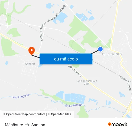 Harta de Mănăstire către Santion
