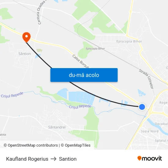 Harta de Kaufland Rogerius către Santion