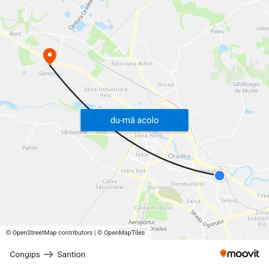 Harta de Congips către Santion