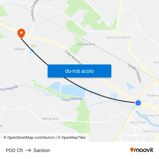 Harta de POD Cfr către Santion