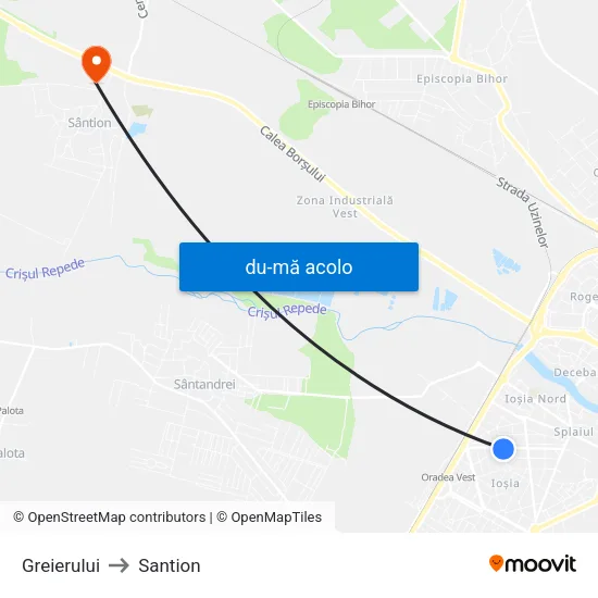 Harta de Greierului către Santion