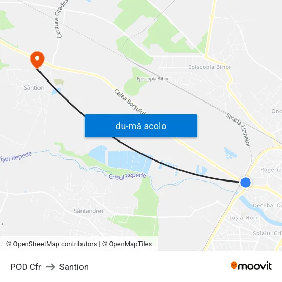 Harta de POD Cfr către Santion